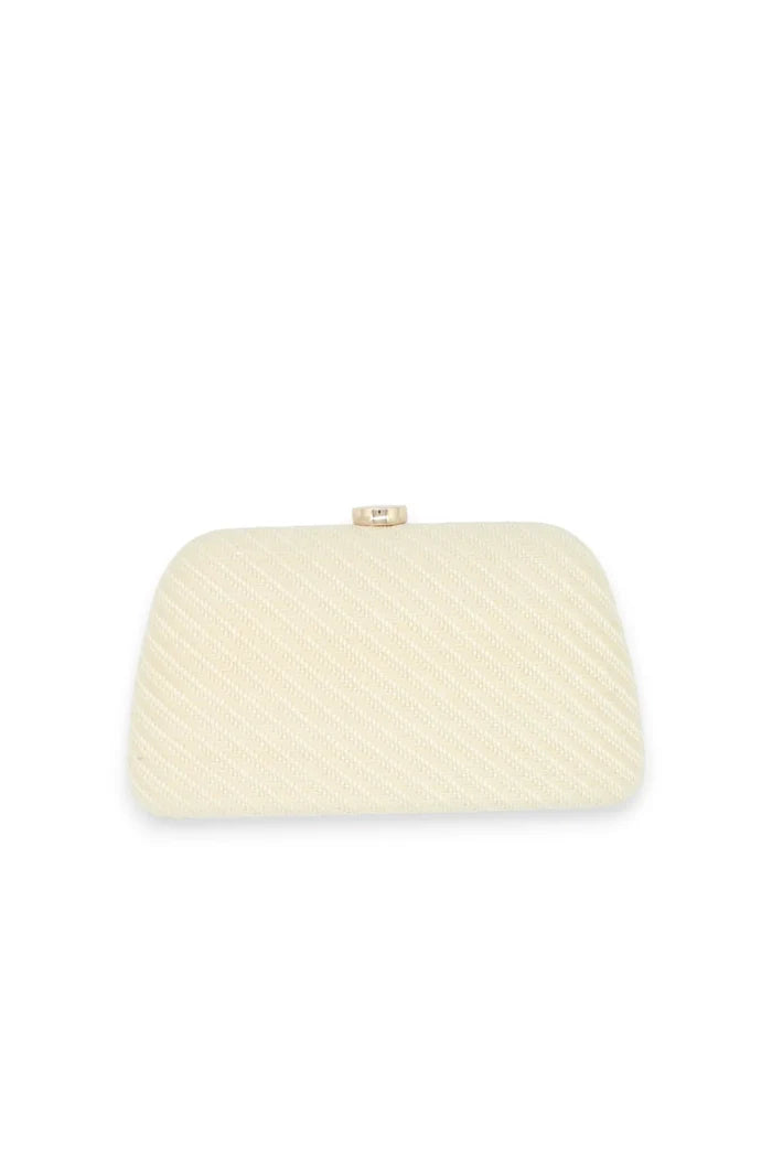 Brooke Clutch in Cream - Accessory - Morgan and Taylor
