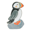 Brushed Metal Scotland Magnet – Puffin, Nessie, Coo, Collage & More - Heritage Of Scotland - Puffin