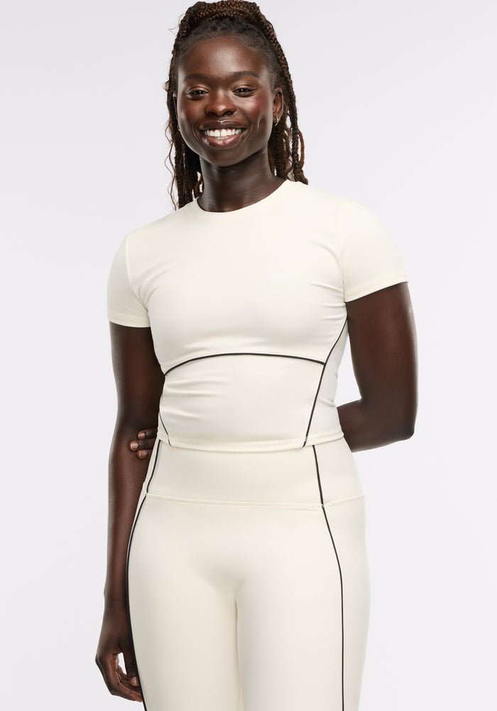 Cadent Contrast Piped Tee