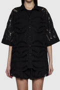 Calliope Hollow Embroidered Sets In Black