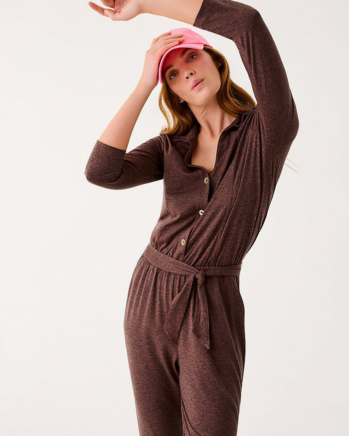 Lilly Pulitzer - Cecilia Jumpsuit Upf 50 Plus - French Roast X Noir Heather