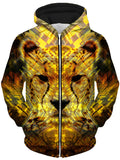 Cheetah Unisex Zip-Up Hoodie Lucid Eye Studios Epic Hoodie