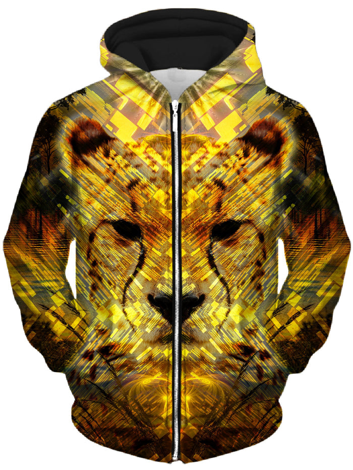 Cheetah Unisex Zip-Up Hoodie Lucid Eye Studios Epic Hoodie