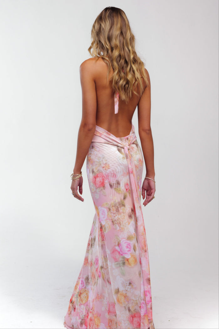 This is an image of Chelsea Maxi Dress in Aspen - RESA featuring a model wearing the dress