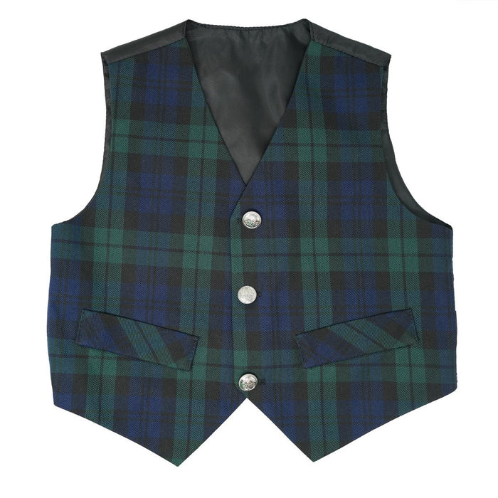Children’s Tartan Waistcoat Black Watch - Heritage Of Scotland - 1yr