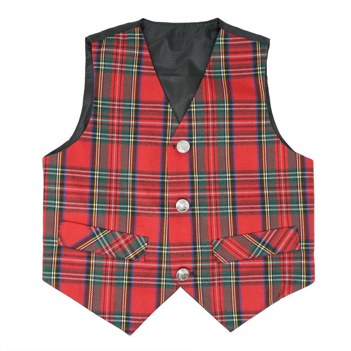 Children’s Tartan Waistcoat Royal Stewart - Heritage Of Scotland - 1yr
