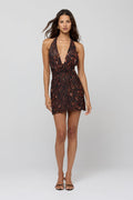 This is an image of Clint Mini in Knox - RESA featuring a model wearing the dress