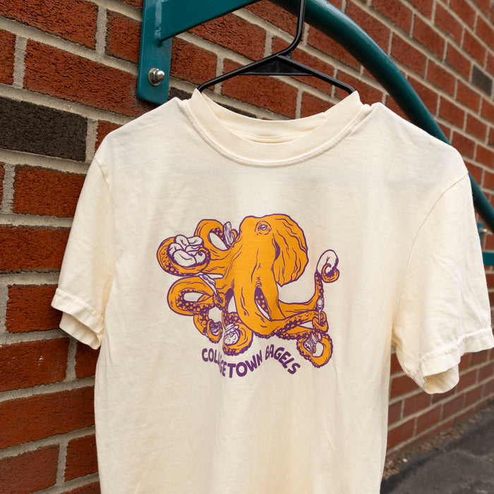 Collegetown Bagels Short Sleeve Cream Octopus Tee