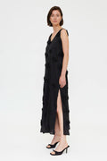 Compania Fantastica Floral Dress in Black
