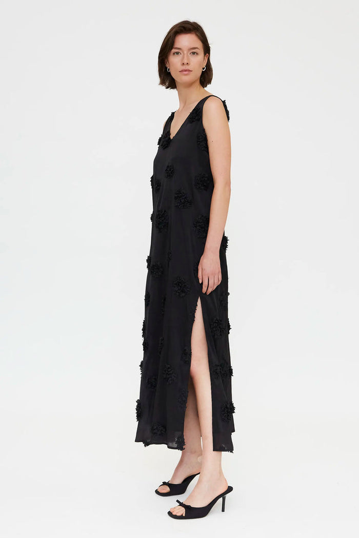 Compania Fantastica Floral Dress in Black