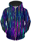 Cosmic Vibrations Unisex Zip-Up Hoodie Sartoris Art Epic Hoodie