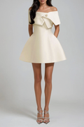 Danielle Off Shoulder Asymmetric Mini Dress
