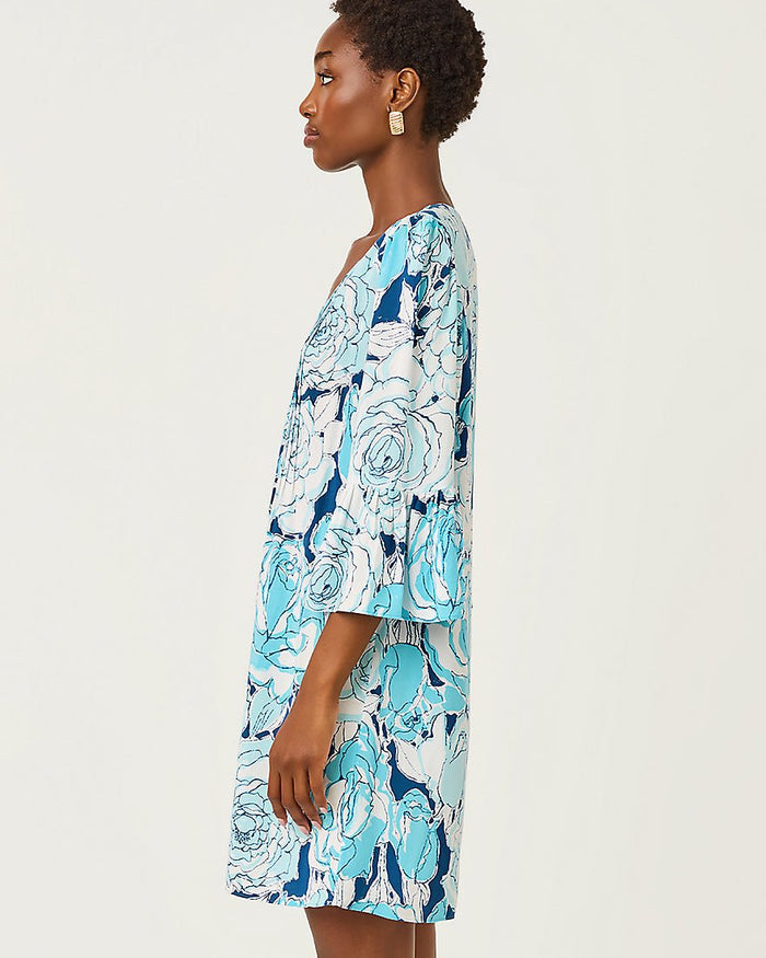 Lilly Pulitzer - Danika Three Quarter Sleeve Tunic Dress - Capri Blue Rosanna