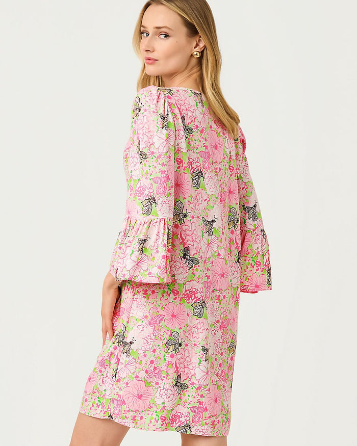 Lilly Pulitzer - Danika Three Quarter Sleeve Tunic Dress - Pistachio Macaron Bees Knees