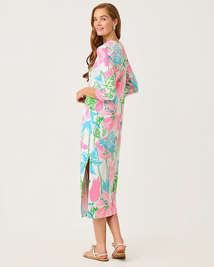 Lilly Pulitzer - Deena Upf 50 Plus Dress - Resort White Oversized Viney Liney