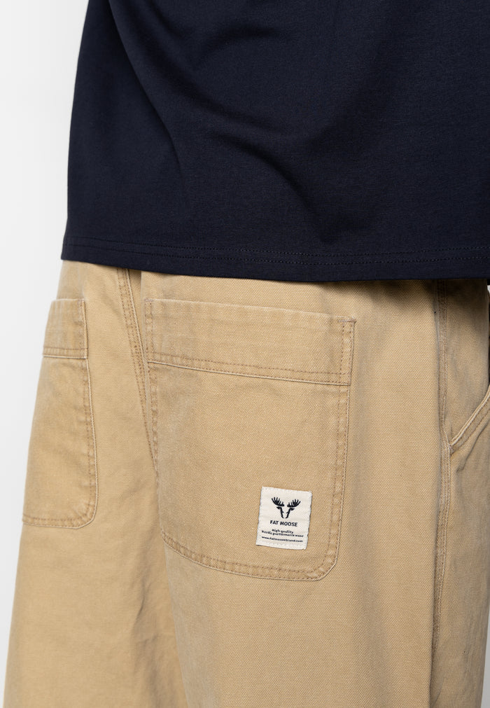 Fat Moose DERECK CANVAS PANTS Bukser Dark Khaki