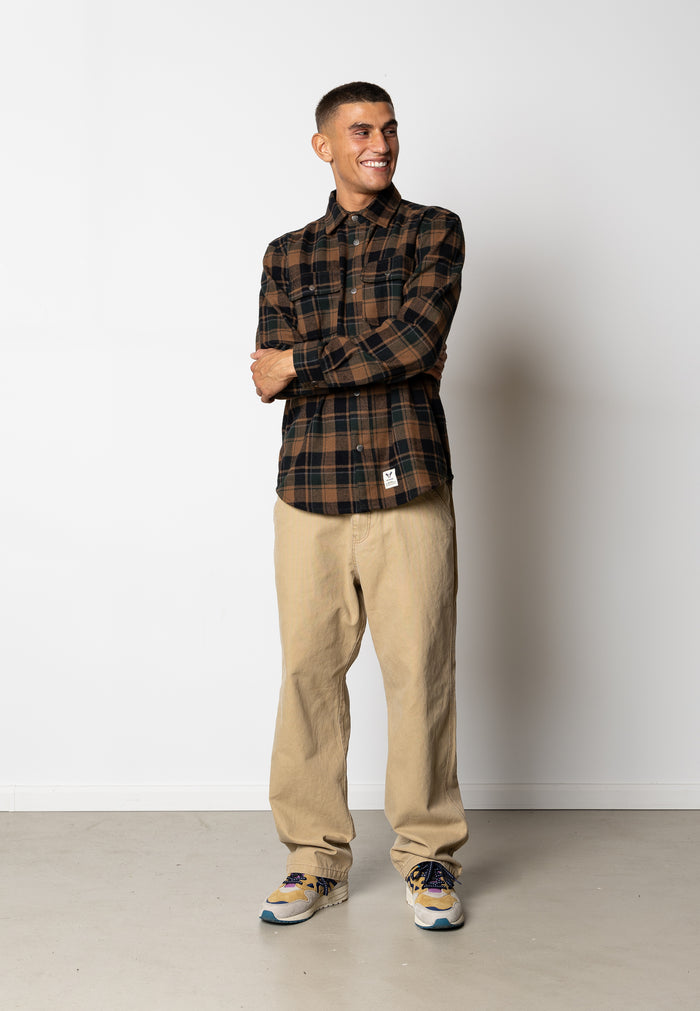 Fat Moose DERECK CANVAS PANTS Bukser Dark Khaki