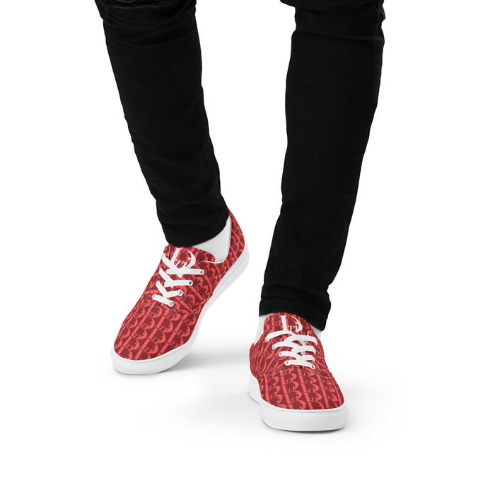 Descendants of the Island Strawberry Coral Men’s lace-up canvas shoes