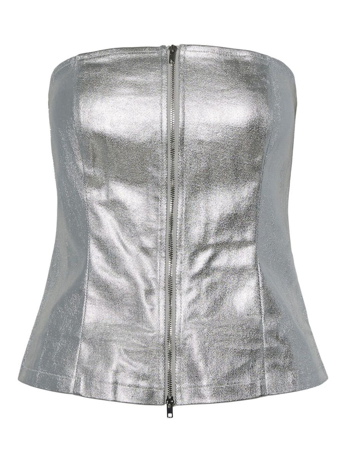 Dessa Bandeau Top (Silver)