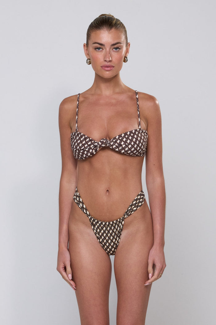 This is an image of Dillan Bikini Bottom in Tulum - RESA featuring a model wearing the dress