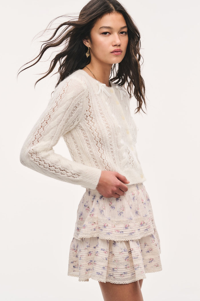 Dione Alpaca-Blend Ribbon Cardigan