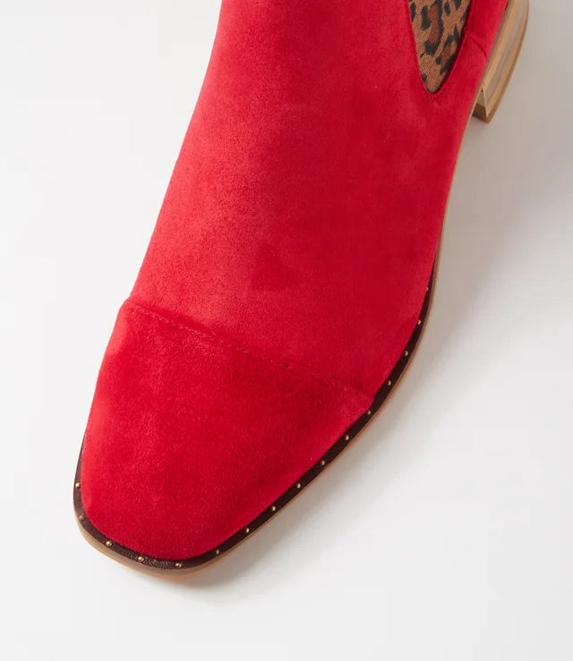 Django & Juliette FORDA Chelsea in Red Suede - Crush Marketplace