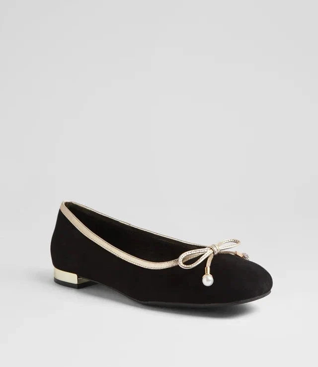 Django & Juliette FOYARS Ballet Flat in Black Suede - Crush Marketplace