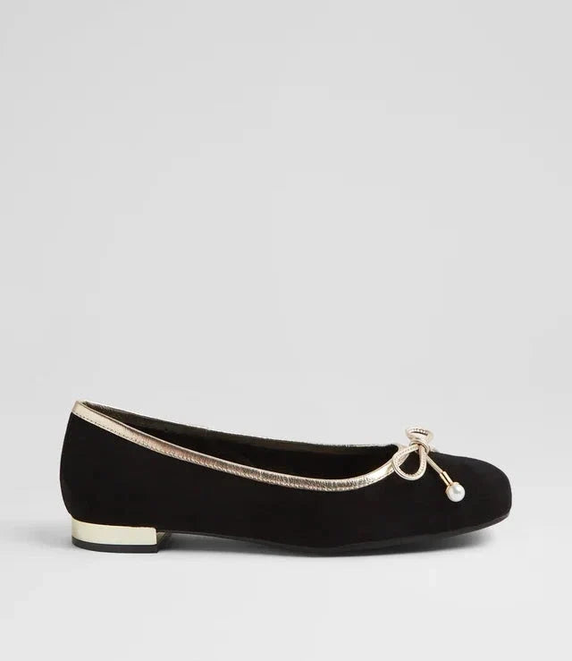 Django & Juliette FOYARS Ballet Flat in Black Suede - Crush Marketplace