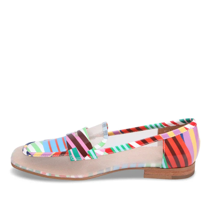 Django & Juliette PRIYAS Loafer in White Multi Stripe - Crush Marketplace