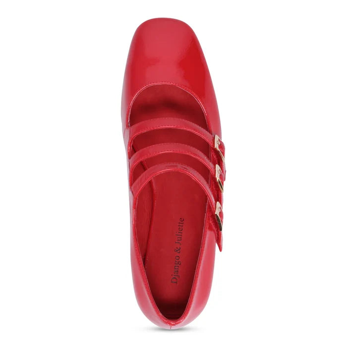 Django & Juliette VALVER Mary Jane in Red Patent Leather - Crush Marketplace