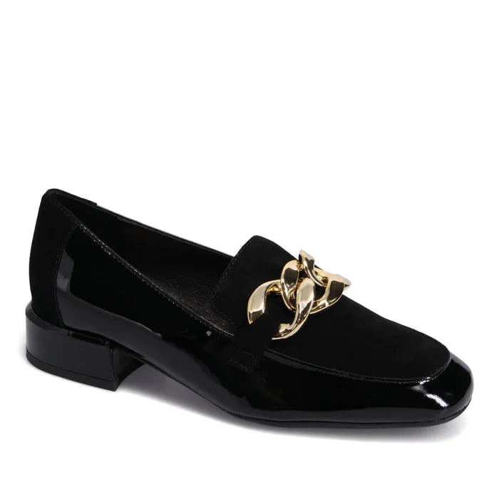 Django & Juliette VIVANDY Loafer in Black Patent & Suede Leather - Crush Marketplace