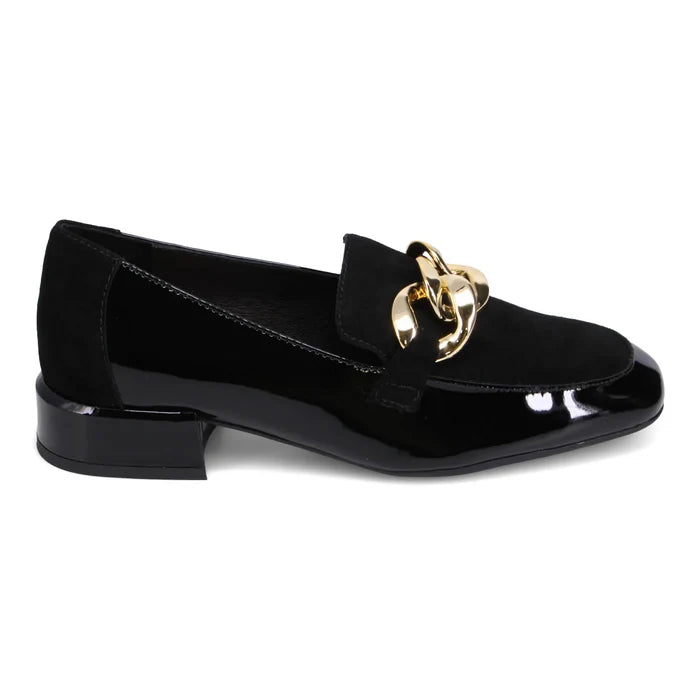 Django & Juliette VIVANDY Loafer in Black Patent & Suede Leather - Crush Marketplace