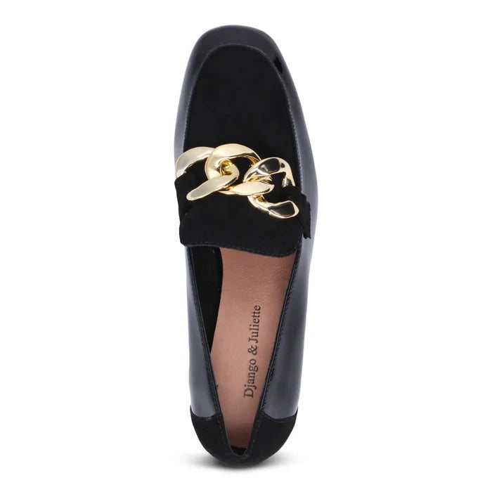 Django & Juliette VIVANDY Loafer in Black Patent & Suede Leather - Crush Marketplace