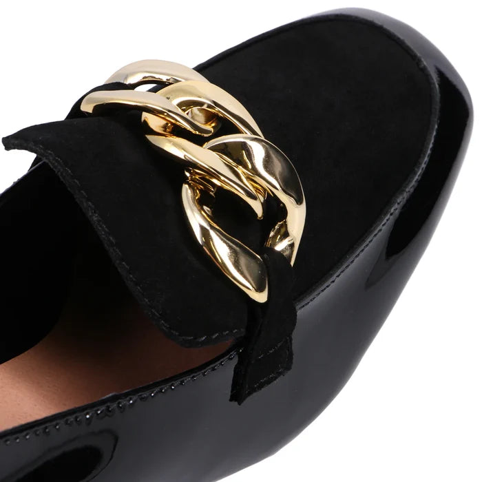 Django & Juliette VIVANDY Loafer in Black Patent & Suede Leather - Crush Marketplace