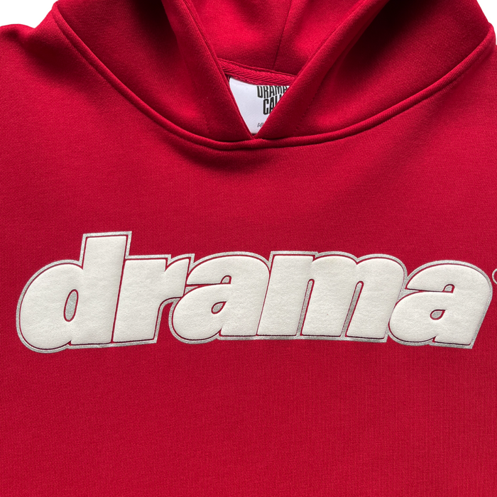 Drama Call Foam Hoodie Red/White