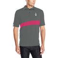 DTI Dark Grey and Pink Polo Men's Shirt