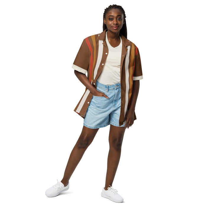 DTI Retro Island Skater Unisex button shirt