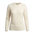 Dunedin Cashmere Women's 100% Cashmere C - Neck Jumper – Cloud White - Heritage Of Scotland - S