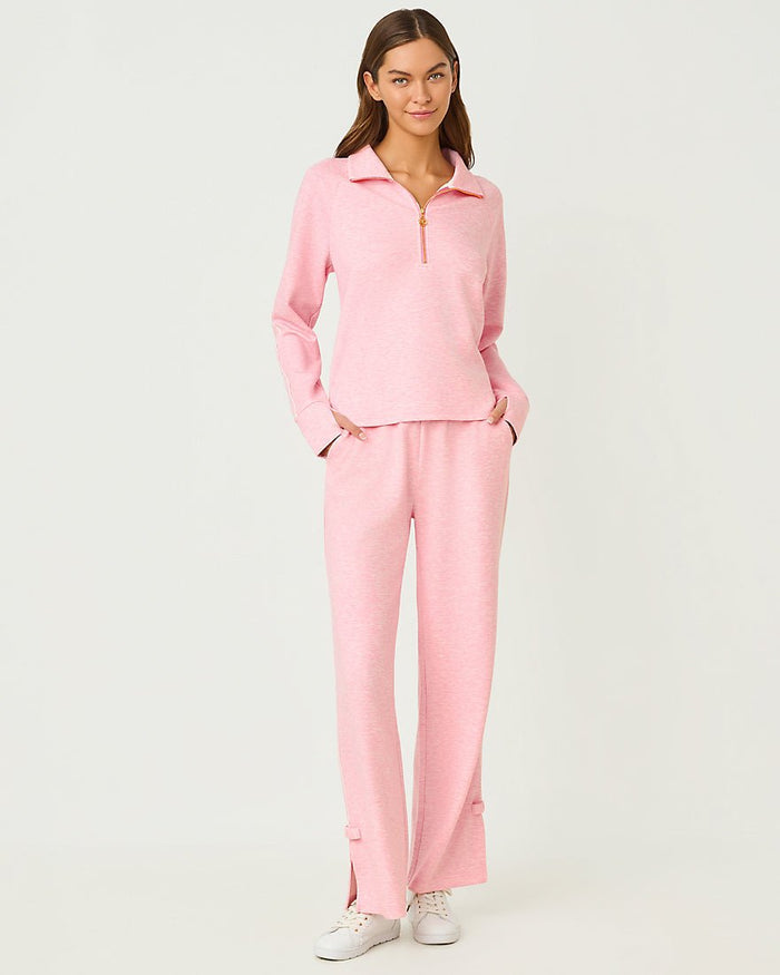 Lilly Pulitzer - Dylana Bow Track Pant Upf 50 Plus - Heathered Conch Shell Pink