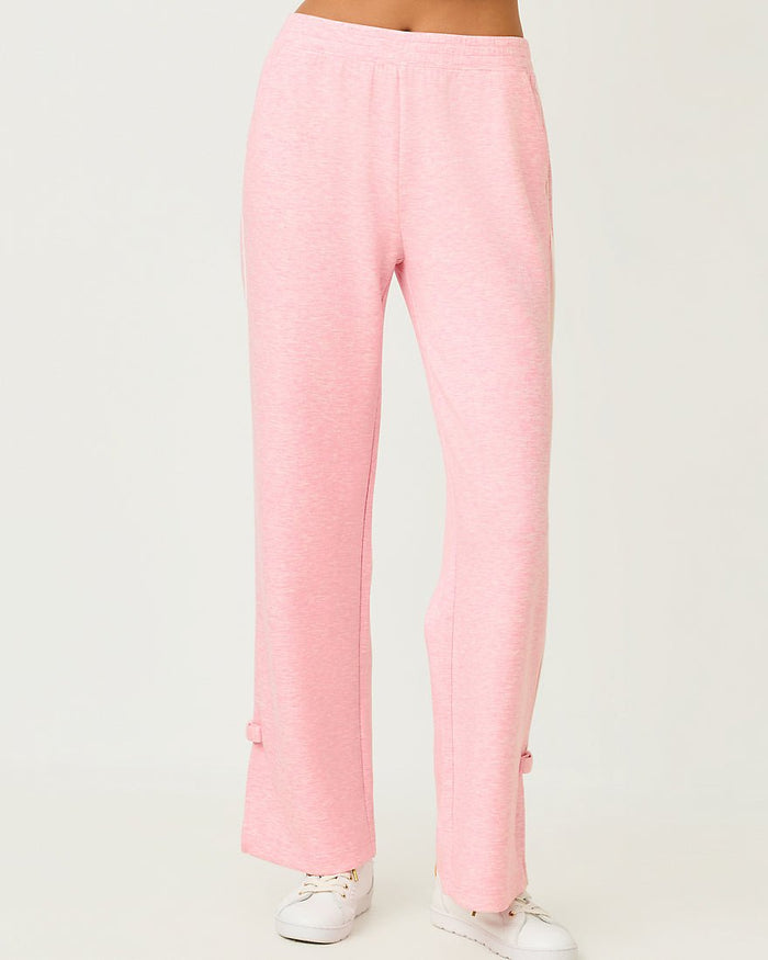 Lilly Pulitzer - Dylana Bow Track Pant Upf 50 Plus - Heathered Conch Shell Pink