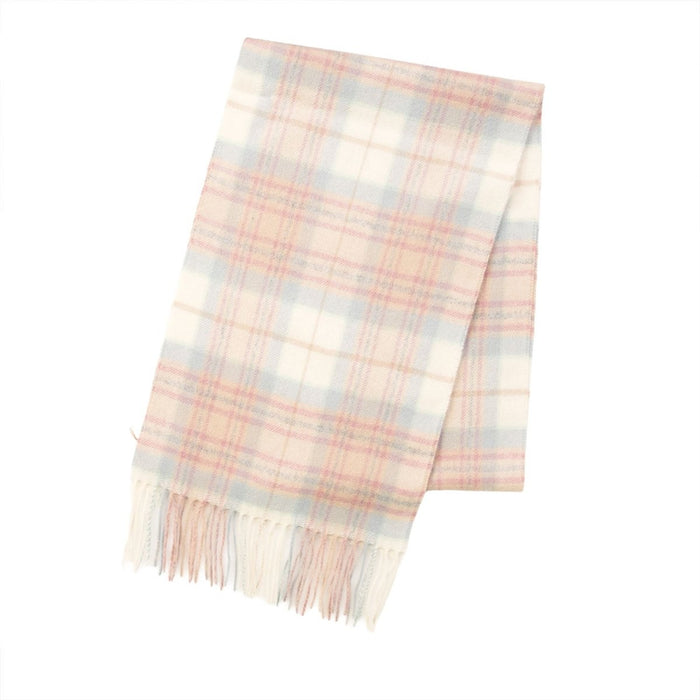 Edinburgh 100% Cashmere Scarf – Soft Warm Luxury Scarf - MACKELLAR MIX WHITE - Heritage Of Scotland -