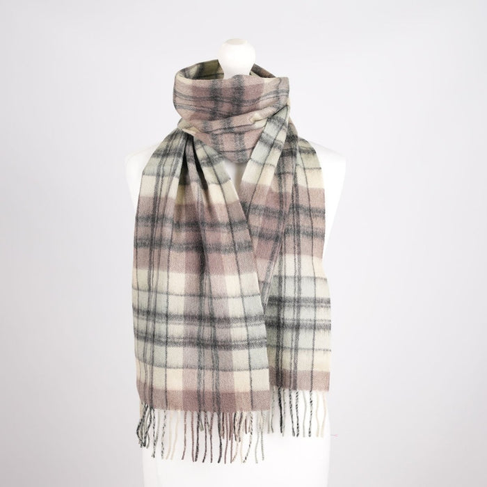 Edinburgh 100% Lambswool Scarf – Premium Soft Wool Wrap - Macdonald Light Green Mix - Heritage Of Scotland -