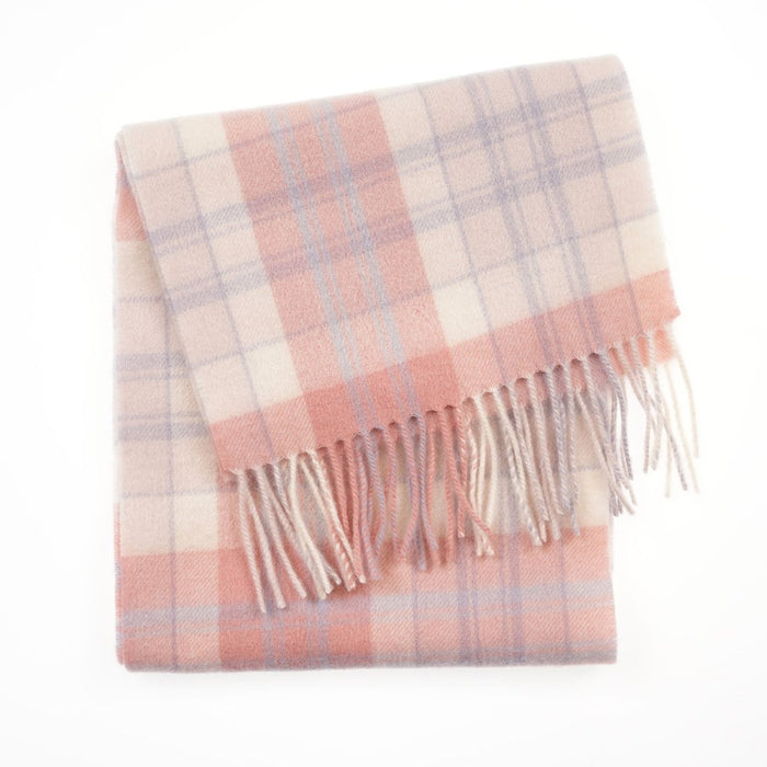 Edinburgh 100% Lambswool Scarf – Premium Soft Wool Wrap - Macdonald White Mix - Heritage Of Scotland -