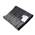 Edinburgh 100% Lambswool Tartan Scarf Light Grey Navy - Heritage Of Scotland - LIGHT GREY NAVY
