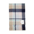 Edinburgh 100% Lambswool Tartan Scarf Myriad Check - Navy/Greige/Light Blue - Heritage Of Scotland - Myriad Check - Navy/Greige/Light Blue