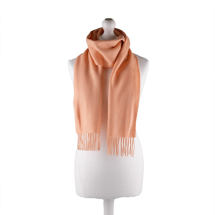 Edinburgh 100% Lambswool Tartan Scarf Peach Fuzz - Heritage Of Scotland - Peach Fuzz