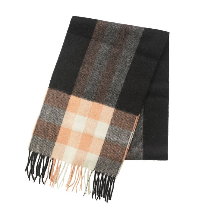 Edinburgh Cashmere Premium Lightweight Scarf - Soft Luxury Wrap - Bankfield Black Spray - Heritage Of Scotland -