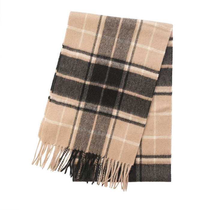 Edinburgh Cashmere Premium Lightweight Scarf - Soft Luxury Wrap - Forrester Black White - Heritage Of Scotland -