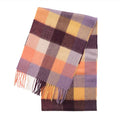 Edinburgh Cashmere Premium Lightweight Scarf - Ultra-Soft Luxury Wrap - 5 Square Tartan - Orange - Heritage Of Scotland -