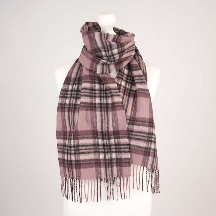 Edinburgh Cashmere Premium Lightweight Scarf - Ultra-Soft Luxury Wrap - Stewart Lilac - Heritage Of Scotland -